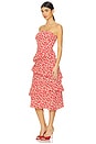 view 3 of 5 Asym Tiered Ruffle Dress in Cherry Print