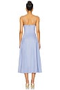 view 3 of 3 Drop Waist High Neck Dress in Cornflower Blue