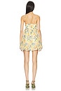 view 3 of 3 Bubble Skirt Mini Dress in Orange Multi Floral