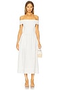 view 1 of 3 Mixed Media Off Shoulder Dress in White