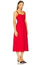 view 2 of 3 Structured Linen Dress in Red