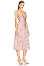 view 2 of 4 Asymmetric Ruched Waist Dress in Pink Watercolor Floral