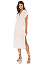 view 1 of 3 Sierra Dress in White & Taupe Stripe