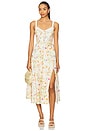 view 1 of 3 Julietta Dress in Orange Green Floral