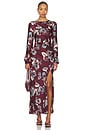 view 1 of 3 Elyse Dress in Wine Floral