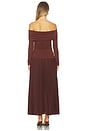 view 3 of 3 Tanaia Mixed Media Dress in Brown