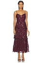view 1 of 4 Lupin Dress in Wine Floral Print