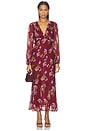 view 1 of 3 Calantha Dress in Wine Floral