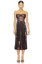 view 1 of 4 Ascella Dress in Metallic Brown