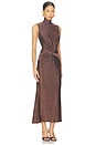 view 2 of 4 Riana Dress in Brown Metallic