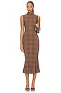 view 1 of 3 VESTIDO LEIGHA in Brown Plaid