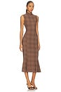 view 2 of 3 VESTIDO LEIGHA in Brown Plaid