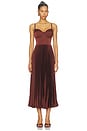 view 1 of 3 Elyssa Dress in Rust Brown
