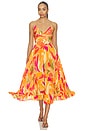 view 4 of 5 VESTIDO BLYTHE in Orange Floral