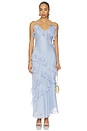 view 1 of 4 ROBE AMIYA in Blue Polka Dot