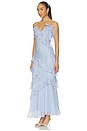view 3 of 4 ROBE AMIYA in Blue Polka Dot