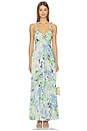 view 1 of 3 ROBE ASTR THE LABEL EMESE DRESS in Green Blue Floral