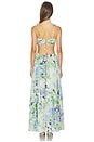 view 3 of 3 ROBE ASTR THE LABEL EMESE DRESS in Green Blue Floral