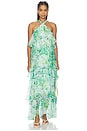 view 1 of 3 ROBE DAIGA in Green Floral
