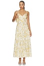view 1 of 3 VESTIDO TAZIA  in Yellow Cream Flora