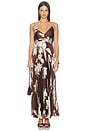 view 1 of 4 Clea Dress in Brown Floral