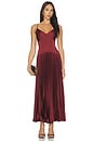 view 1 of 4 Pleated Drop Waist Dress in Rust