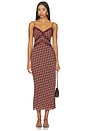 view 1 of 4 Carin Dress in Wine Plaid