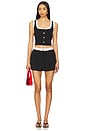 view 5 of 6 SHORT SAIA PRETO SKORT in Black White