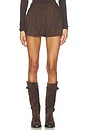 view 1 of 6 Sorine Shorts in Brown Plaid