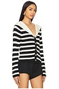 view 2 of 5 ПОЛОСАТЫЙ КАРДИГАН CARDIGAN in Stripe Cream Black