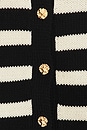 view 5 of 5 ПОЛОСАТЫЙ КАРДИГАН CARDIGAN in Stripe Cream Black