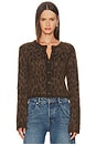 view 1 of 4 Katria Cardigan in Brown Cheetah Print