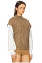 view 2 of 4 Angeline Mixed Media Sweater in Khaki