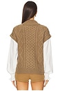 view 3 of 4 Angeline Mixed Media Sweater in Khaki