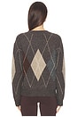 view 3 of 4 Terri Sweater in Grey, Brown & Argyle