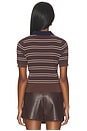 view 4 of 4 Iris Sweater in Brown & Navy Stripe