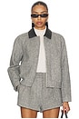 view 1 of 6 Nelly Jacket in Grey Herringbone