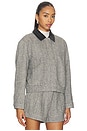 view 3 of 6 Nelly Jacket in Grey Herringbone