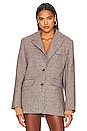 view 2 of 5 Pauline Blazer in Brown & Cream