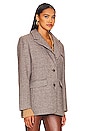 view 3 of 5 Pauline Blazer in Brown & Cream