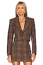 view 1 of 4 Brina Jacket in Brown & Black Plaid