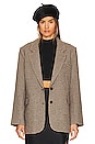 view 1 of 5 Rachel Blazer in Brown Houndstooth