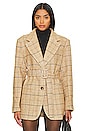 view 1 of 5 Lottie Blazer in Taupe Plaid