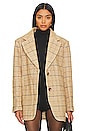 view 2 of 5 Lottie Blazer in Taupe Plaid