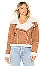 view 2 of 5 Quincy Faux Fur Jacket in Caramel & Ivory