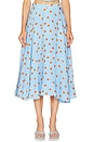 view 1 of 6 Janie Skirt in Blue Rust Polka Dot