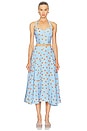view 5 of 6 Janie Skirt in Blue Rust Polka Dot