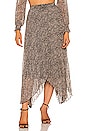 view 1 of 4 Animal Instinct Skirt in Black Taupe Animal