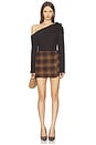view 5 of 6 Harley Skirt in Brown Plaid