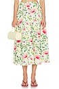 view 1 of 6 Myria Skirt in Yellow Pink Floral